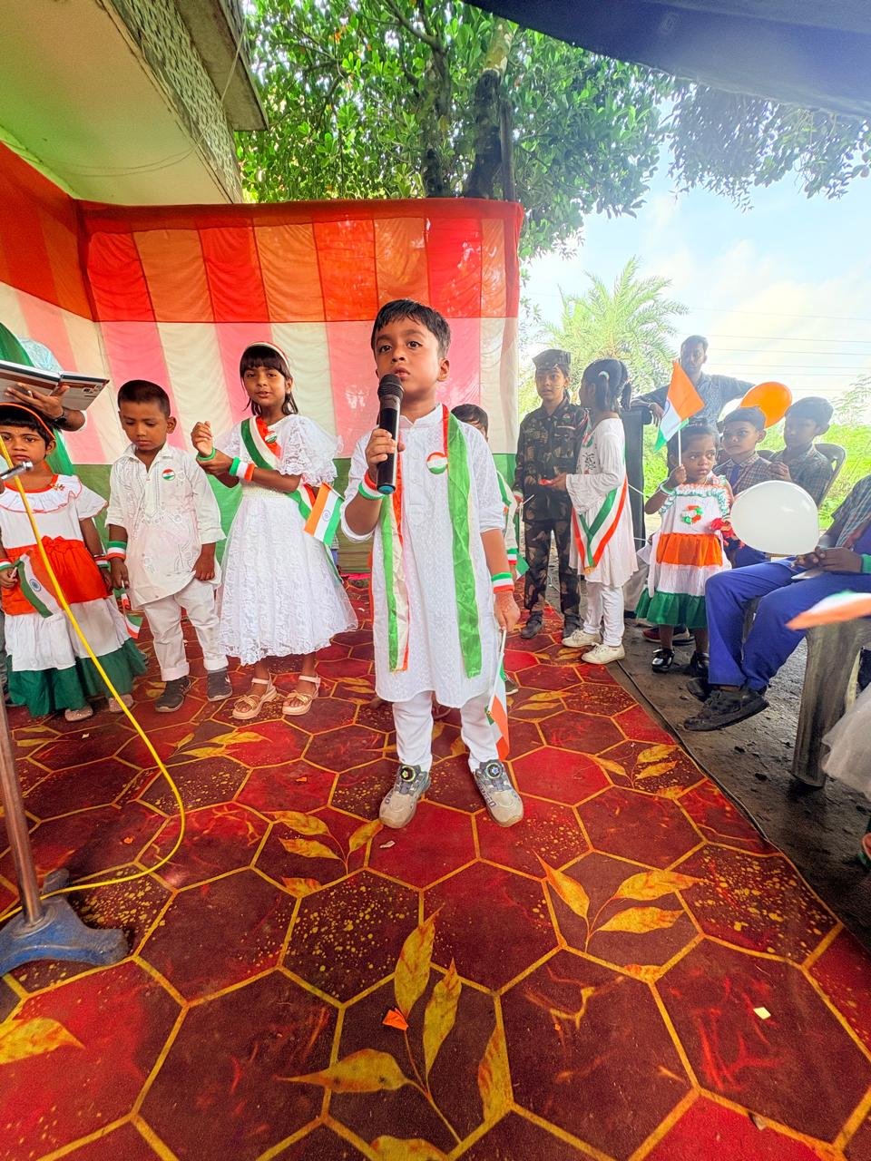 Safalya Young Scholars with Flags